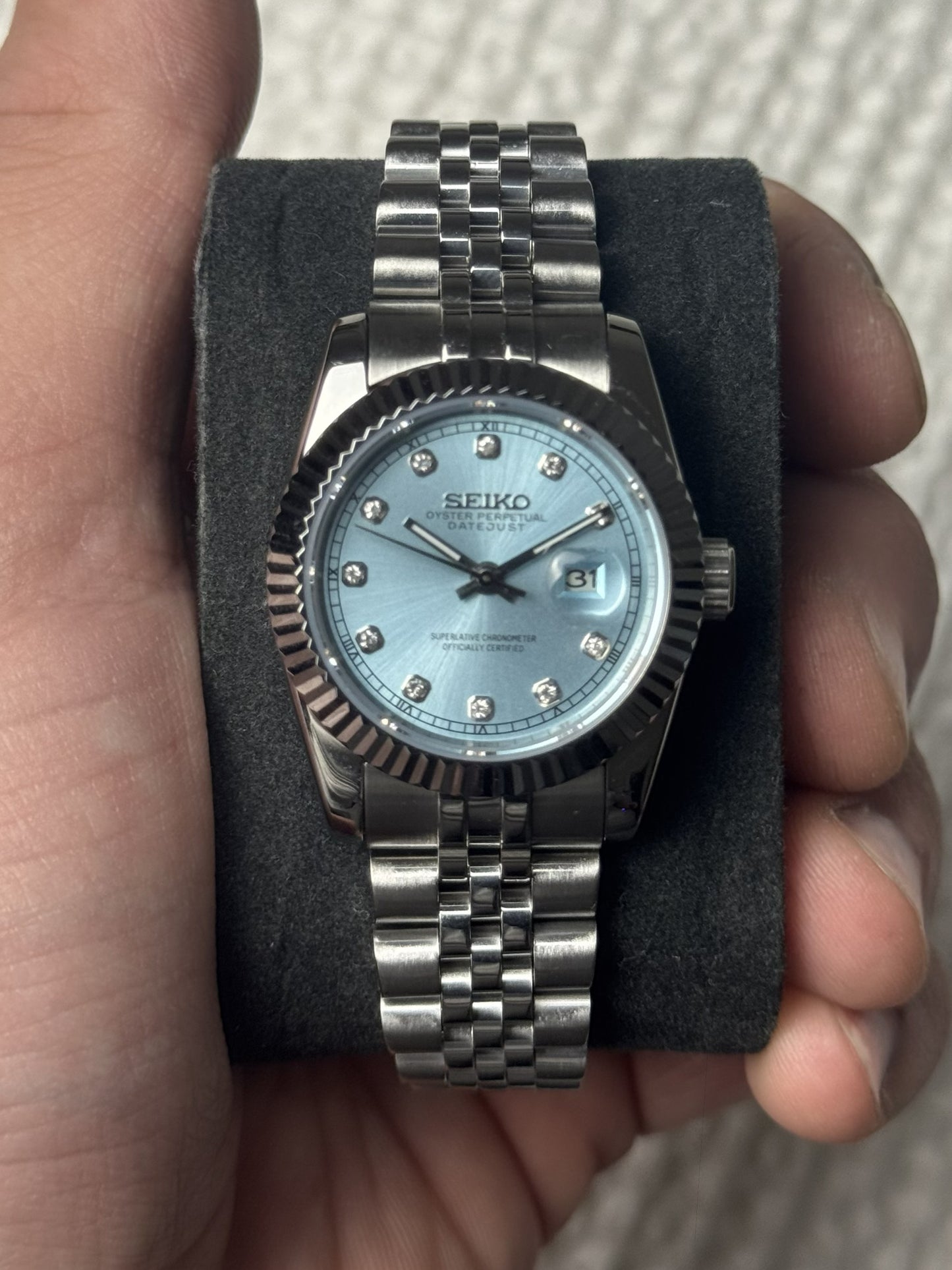 Seiko Mod Datejust - Crystal Sky (Women's)