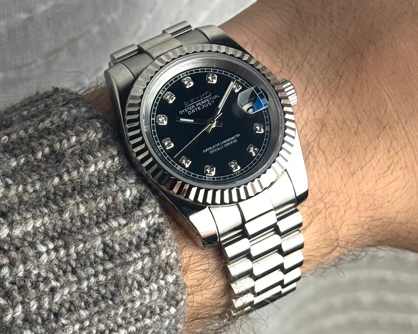 Seiko Datejust - Black Crystal