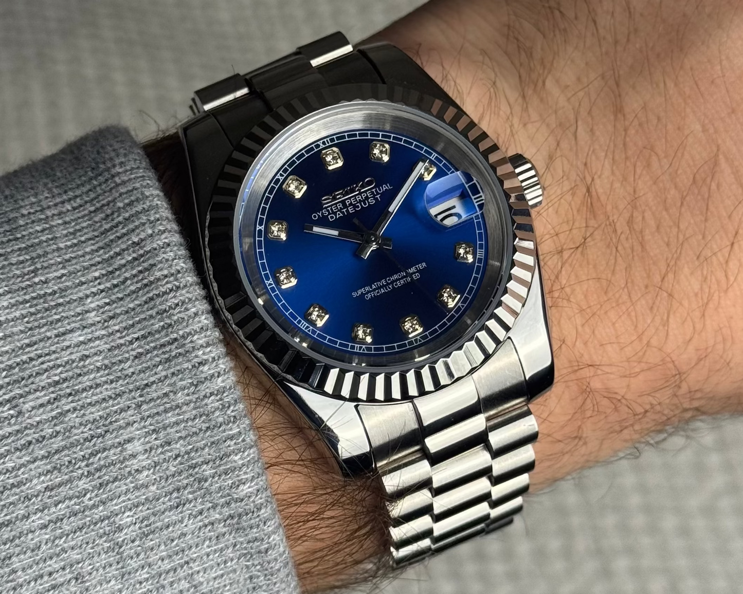 Seiko Datejust - Blue Crystal
