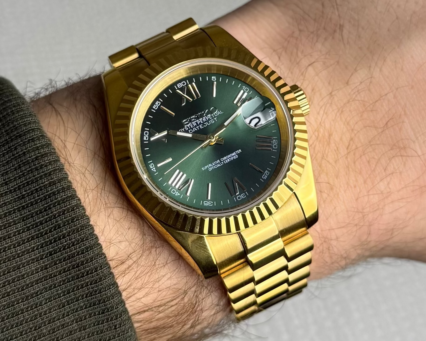 Seiko Datejust - Golden Green