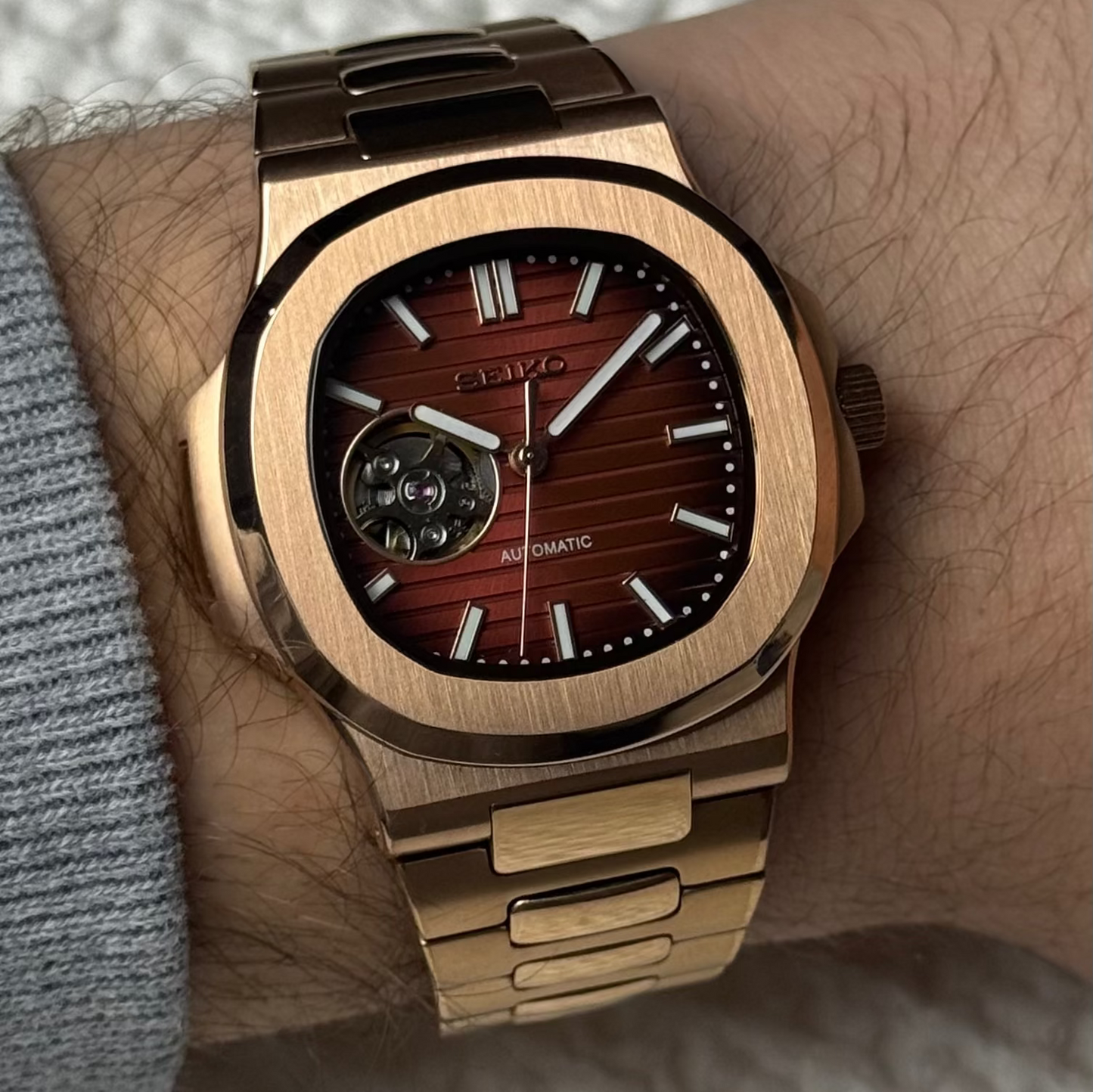 Seiko Mod Nautilus - Rose Gold
