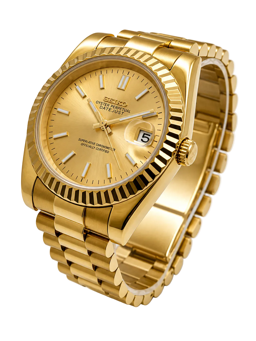 Seiko Mod Datejust - Gold