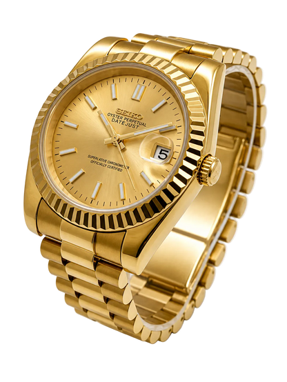 Seiko Mod Datejust - Gold