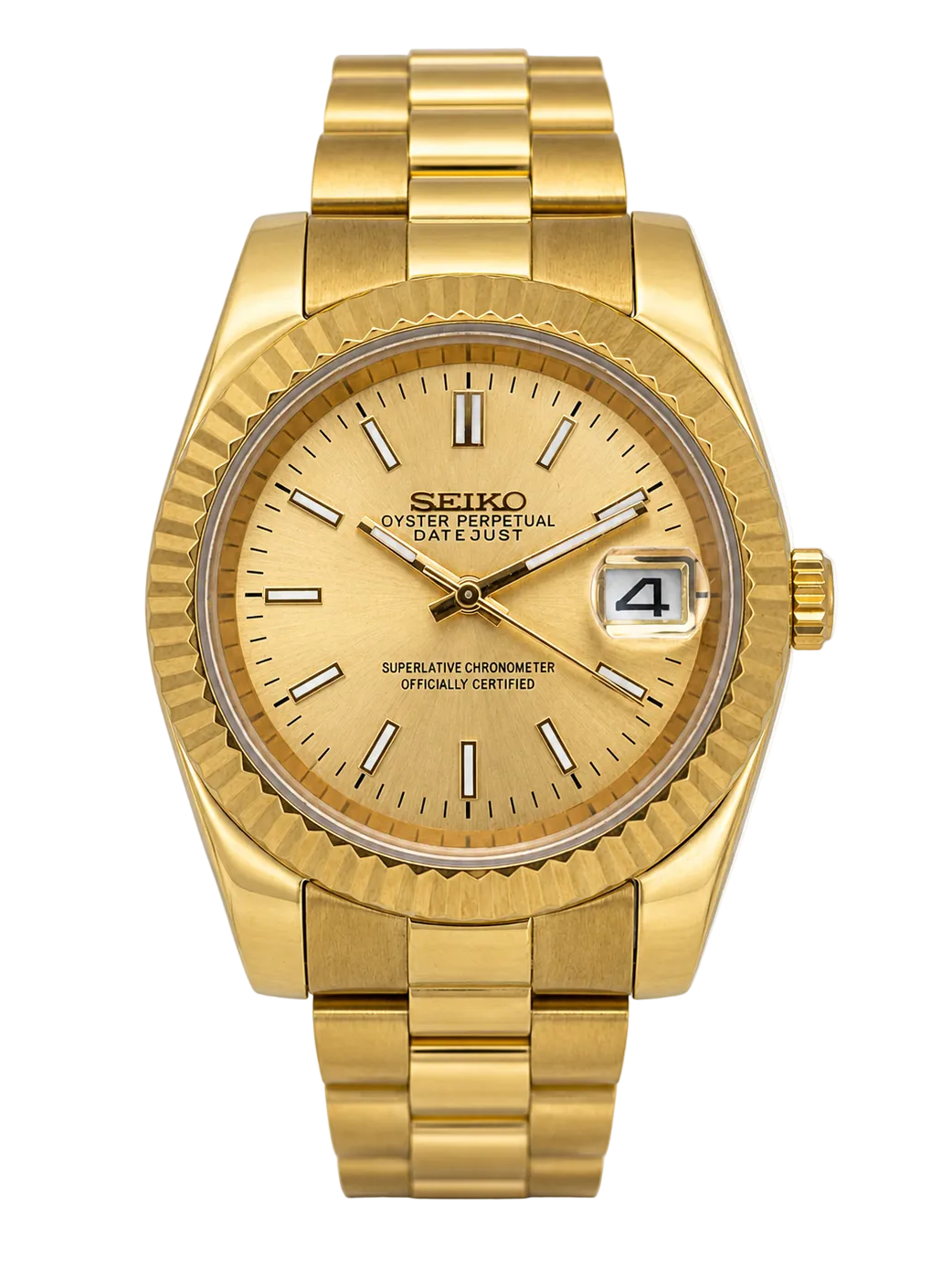 Seiko Mod Datejust - Gold