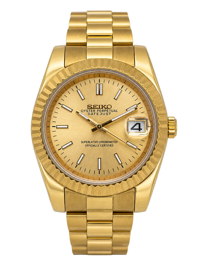 Seiko Mod Datejust - Gold