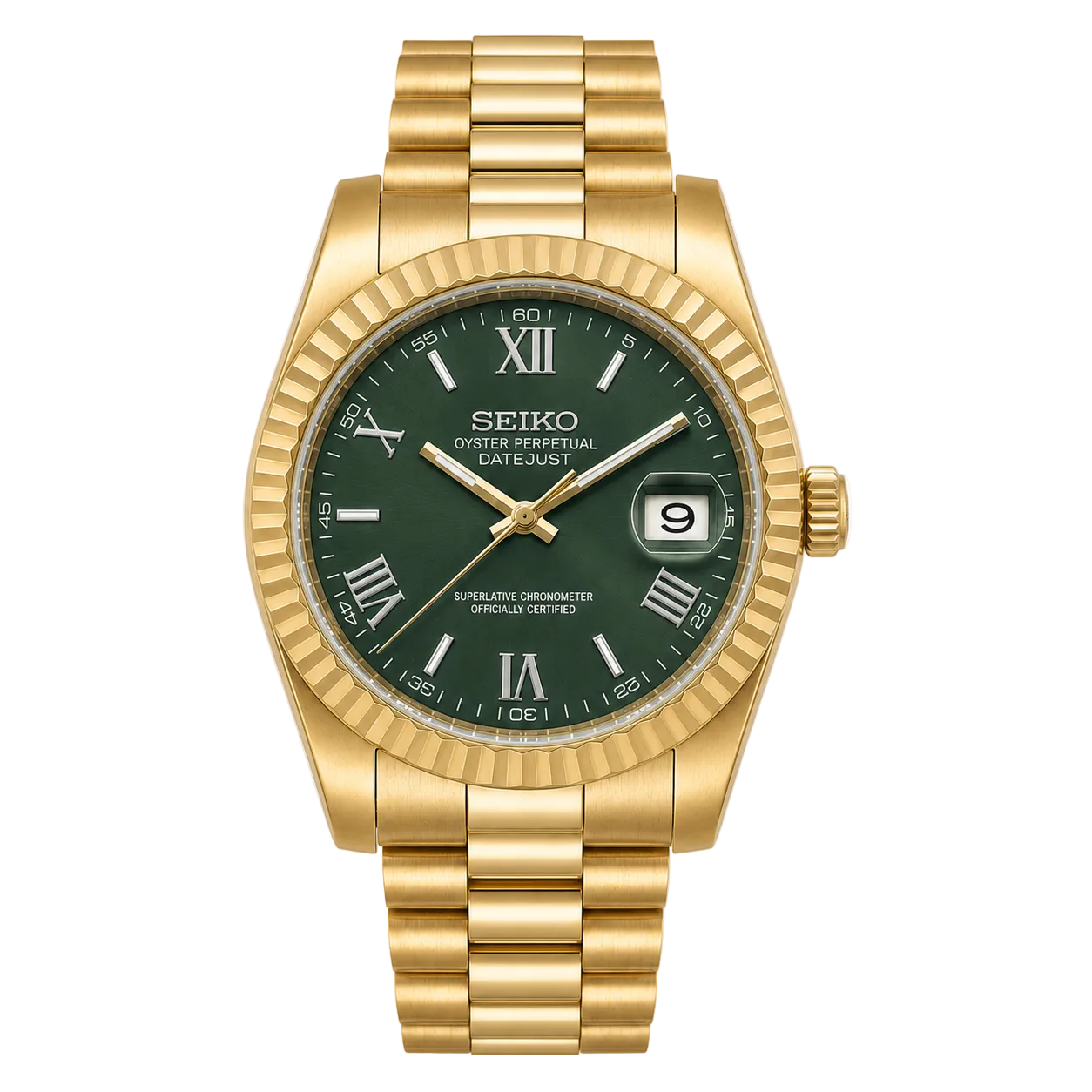 Seiko Datejust - Golden Green