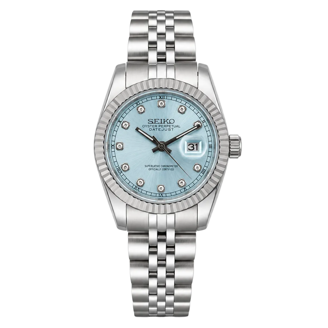 Seiko Mod Datejust - Crystal Sky (Women's)