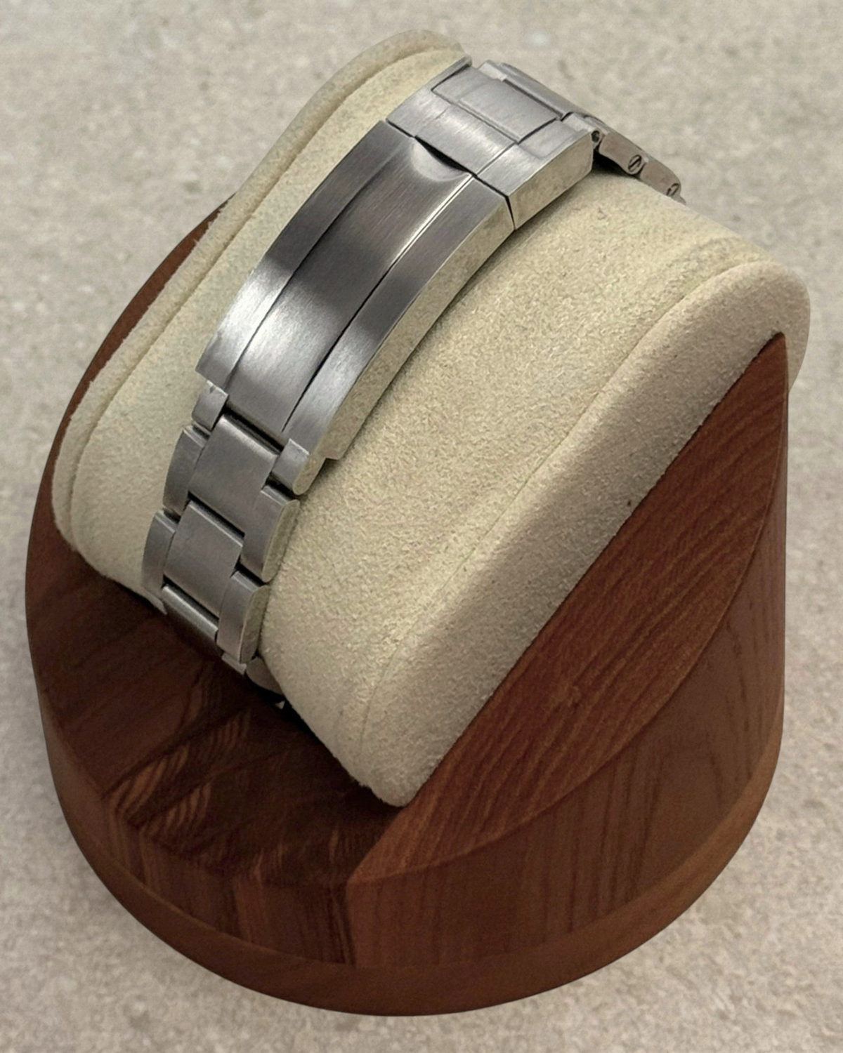 PB TimePiece Submariner watch featuring a brushed stainless steel oyster bracelet with a micro-adjusting clasp.